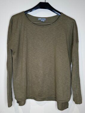 Vince | Knit Boat-Neck Sweater | Green | XS